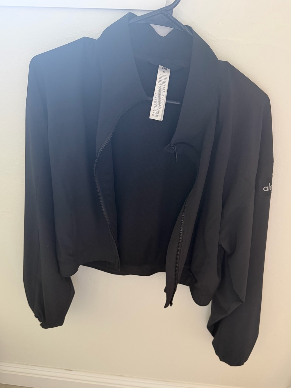ALO Yoga Black Clubhouse Bomber Jacket
